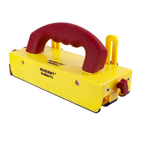 Milescraft GrabberPRO push block demonstrates pass-over blade design for safer cuts.