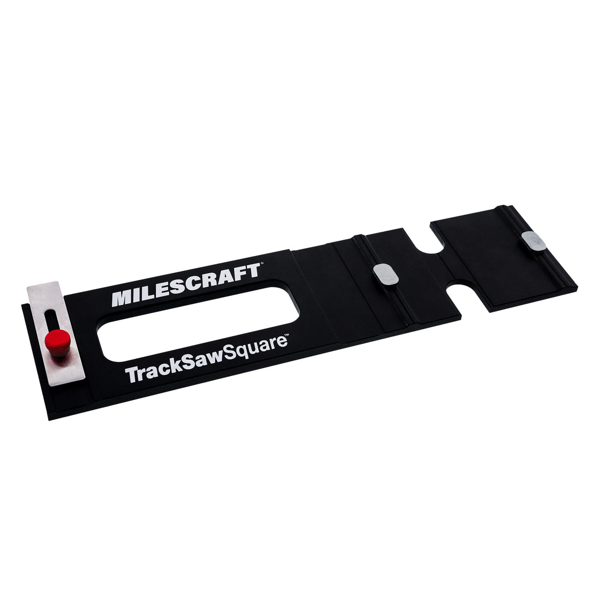 Milescraft TrackSawSquare demonstrates 90-degree edge alignment for precise cuts