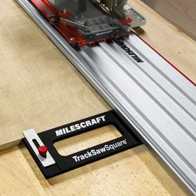 Recessed notches enable use with Milescraft TrackClamps for secure setups