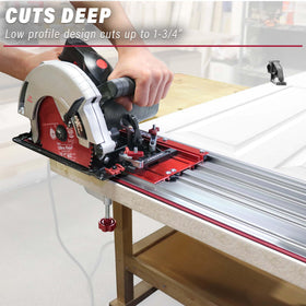 Milescraft 50-inch extension rail for long sheet ripping.