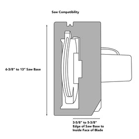 Milescraft low-profile design enabling cuts through door thickness.