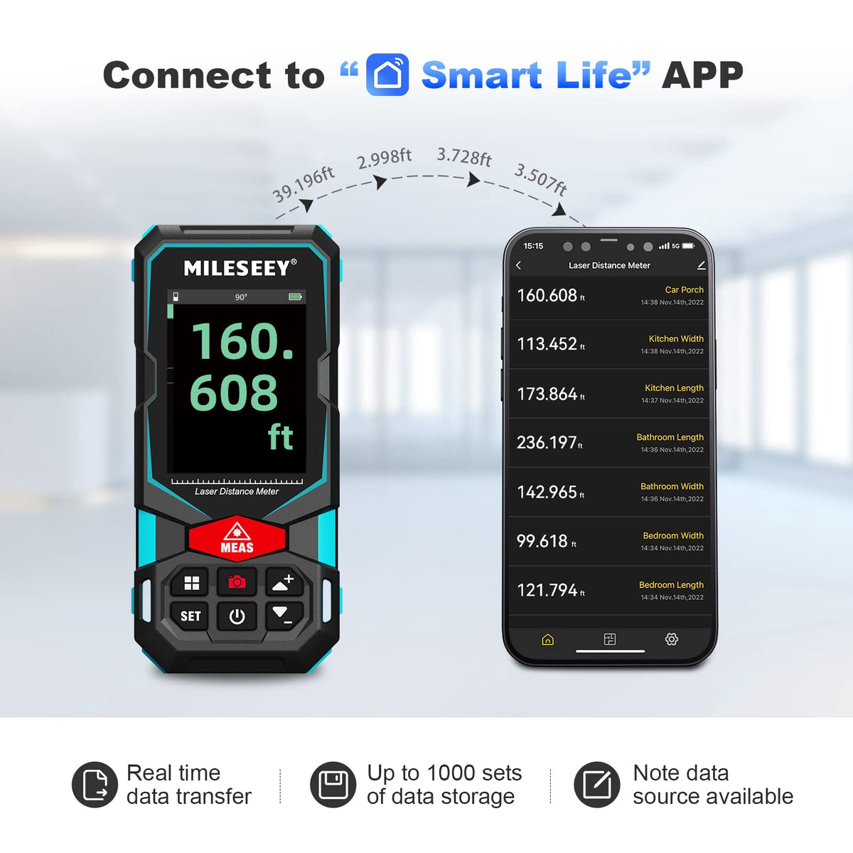 MiLESEEY rotation display keeps readings aligned from any angle.