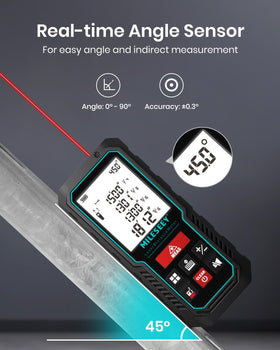 MiLESEEY angle sensor display shows real-time tilt