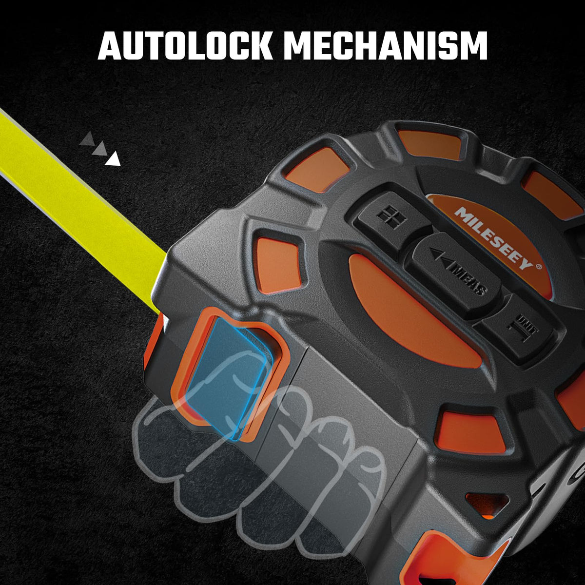 MiLESEEY ergonomic rubber grip reduces fatigue during long measurement sessions.