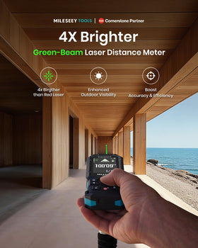 MiLESEEY S50 side-laser alignment aids quick layout and setup.