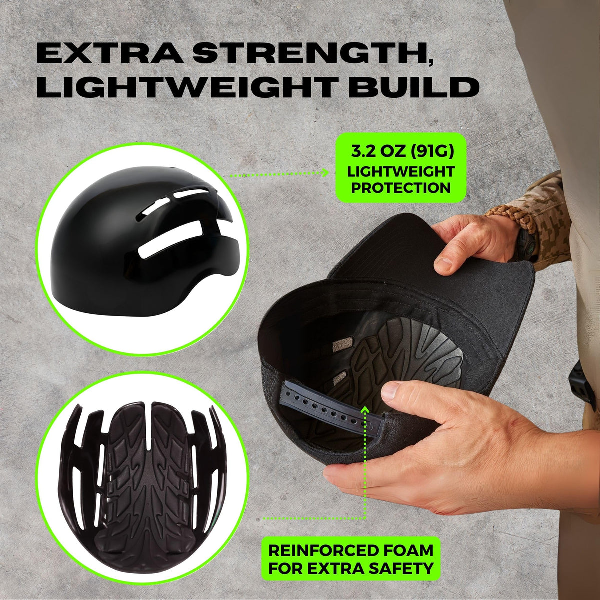 Universal fit Milfort inserts compatible with most baseball caps and patrol hats