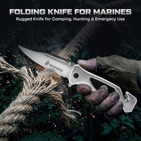 Military Gift Shop USMC knife 3D emblem handle.