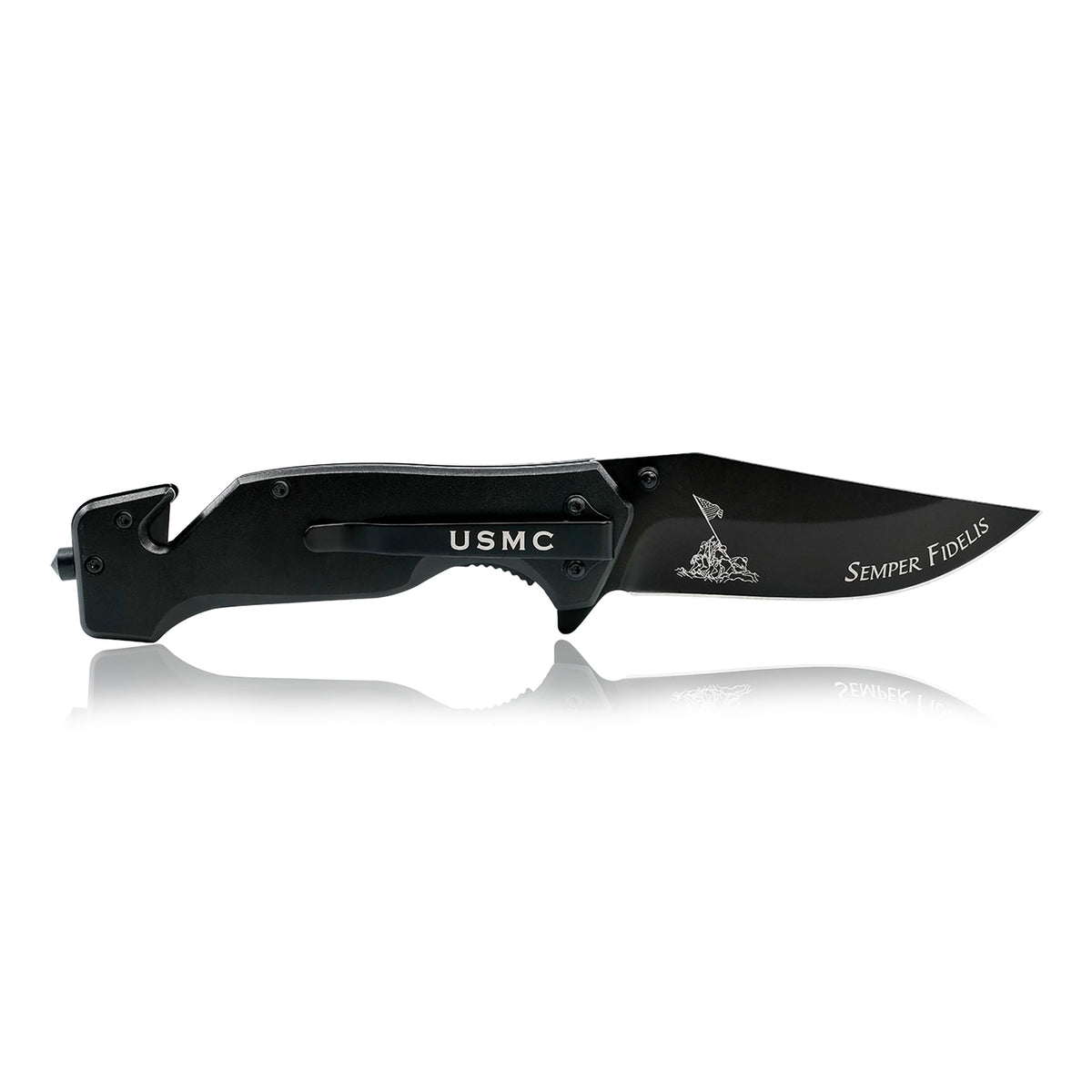 Military Gift Shop USMC knife belt clip for easy carry