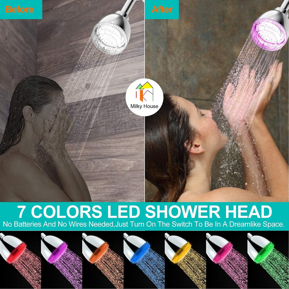 Milky House shower head installs quickly without tools