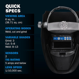 Miller helmet arc sensors in action for reliable protective response.