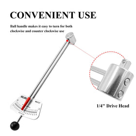 MILMUMU beam-style torque wrench in steel with mirror-chrome finish for durability