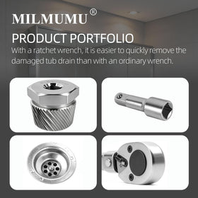 MILMUMU helical knurl design bites into the drain for steady extraction