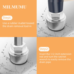 MILMUMU ratchet drive compatibility enables controlled removal with a 1/2-inch wrench