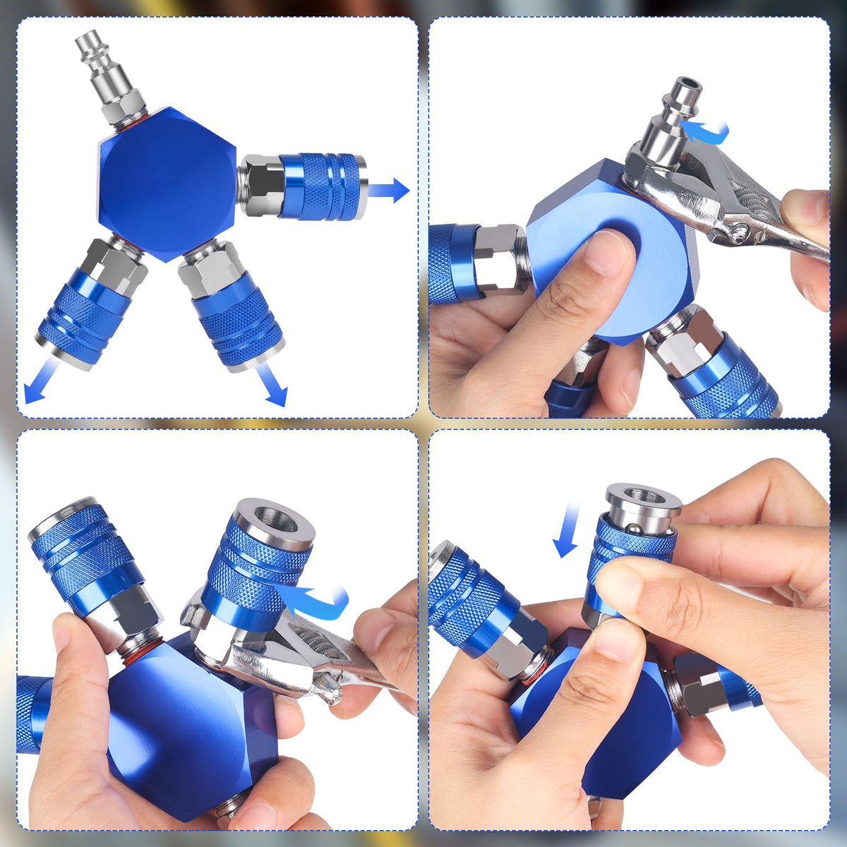 Milosline aluminum manifold blue coating looks durable yet lightweight for everyday use.