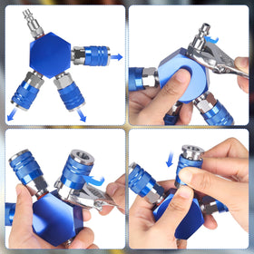 Milosline aluminum manifold blue coating looks durable yet lightweight for everyday use.