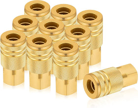 Milosline 1/4 inch quick-connect fittings for fast, secure tool changes.