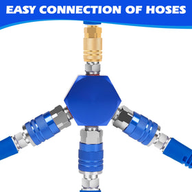Milosline quick-connect couplers close-up emphasizes fast tool changes and reduced downtime.