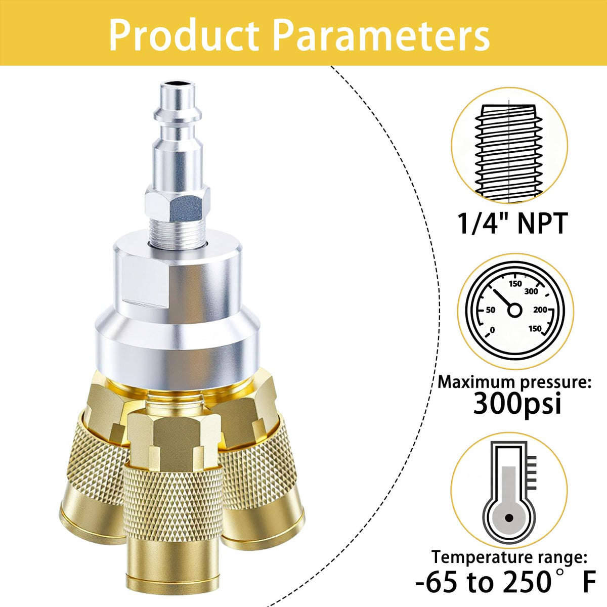 Milosline 1/4 NPT threading ensures compatibility and tight seals across brands