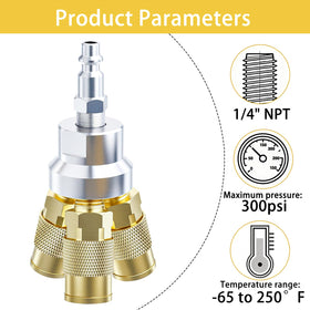 Milosline 1/4 NPT threading ensures compatibility and tight seals across brands