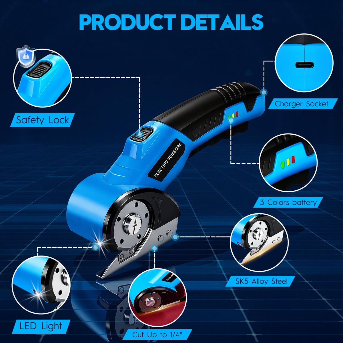 MILTNK cordless scissors cutting cardboard up to 1/4 inch with ease.