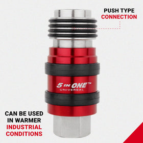 Milton 1750 red finish steel coupler ready for demanding workshops.
