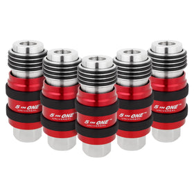Milton 1750 safety exhaust coupler head-on view for quick identification and safety.