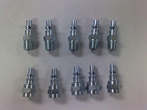 Milton 777 1/4 inch male A-style plug pack image 2 highlights corrosion-resistant design for lasting shop air use