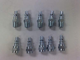 Milton 777 1/4 inch male A-style plug pack image 2 highlights corrosion-resistant design for lasting shop air use