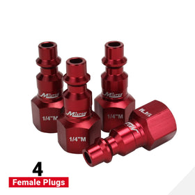 Milton ColorFit anodized red finish resists wear.
