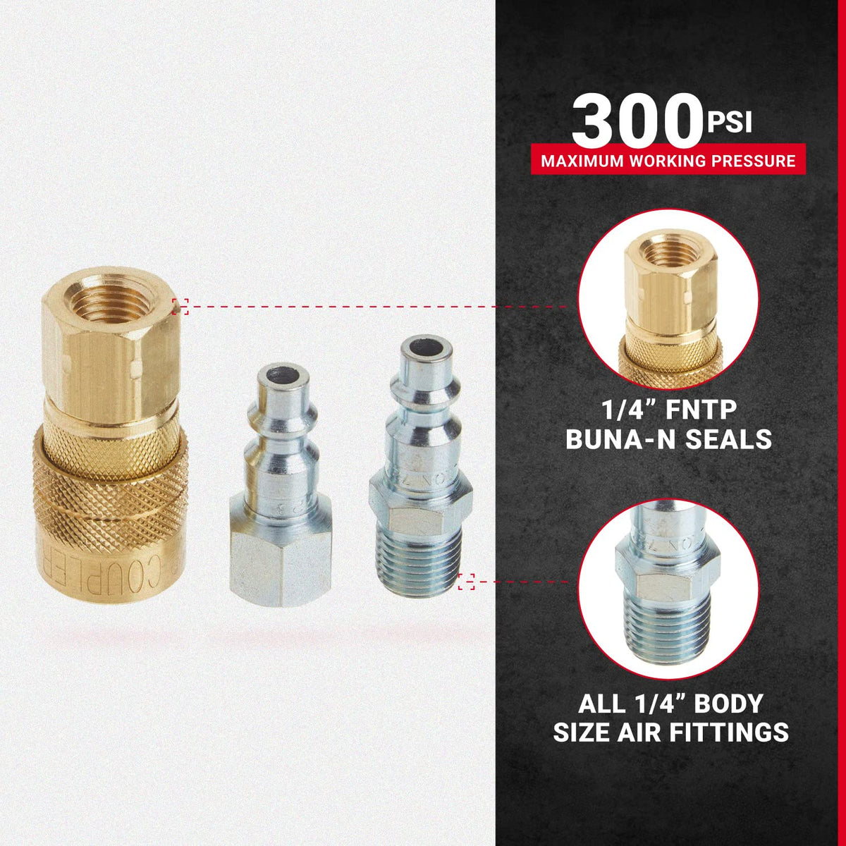 Milton S-210 steel plugs close-up showing rust-resistant finish.