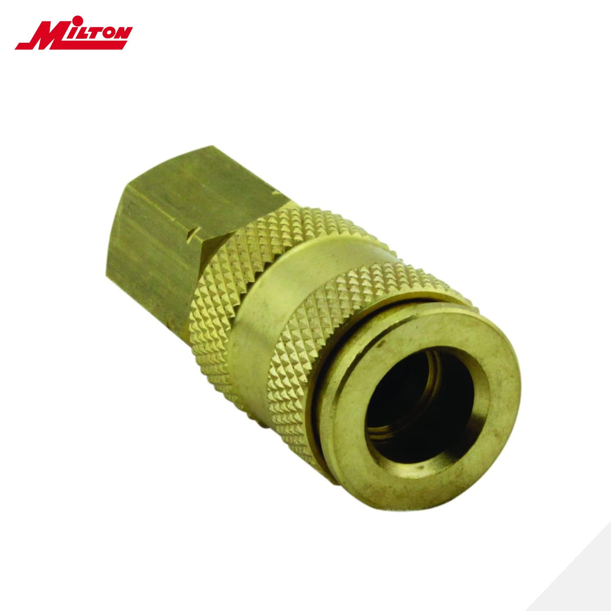 Milton S-217 V-style coupler close-up highlighting quick-release sleeve