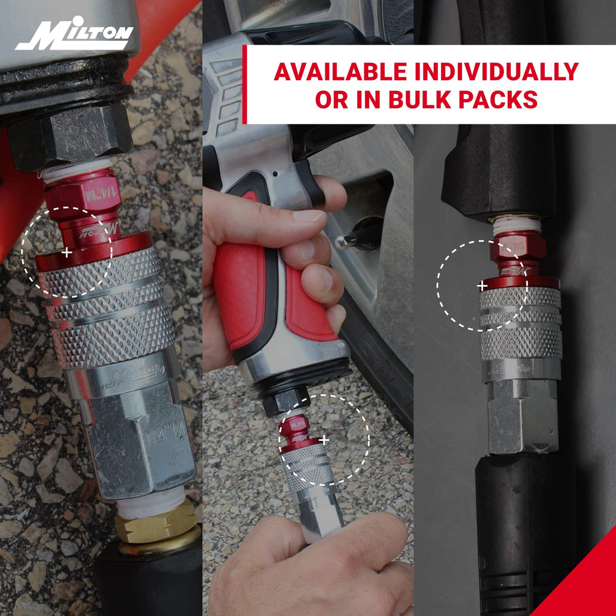 Milton S-314VKIT provides 2 male couplers for quick tool changes.