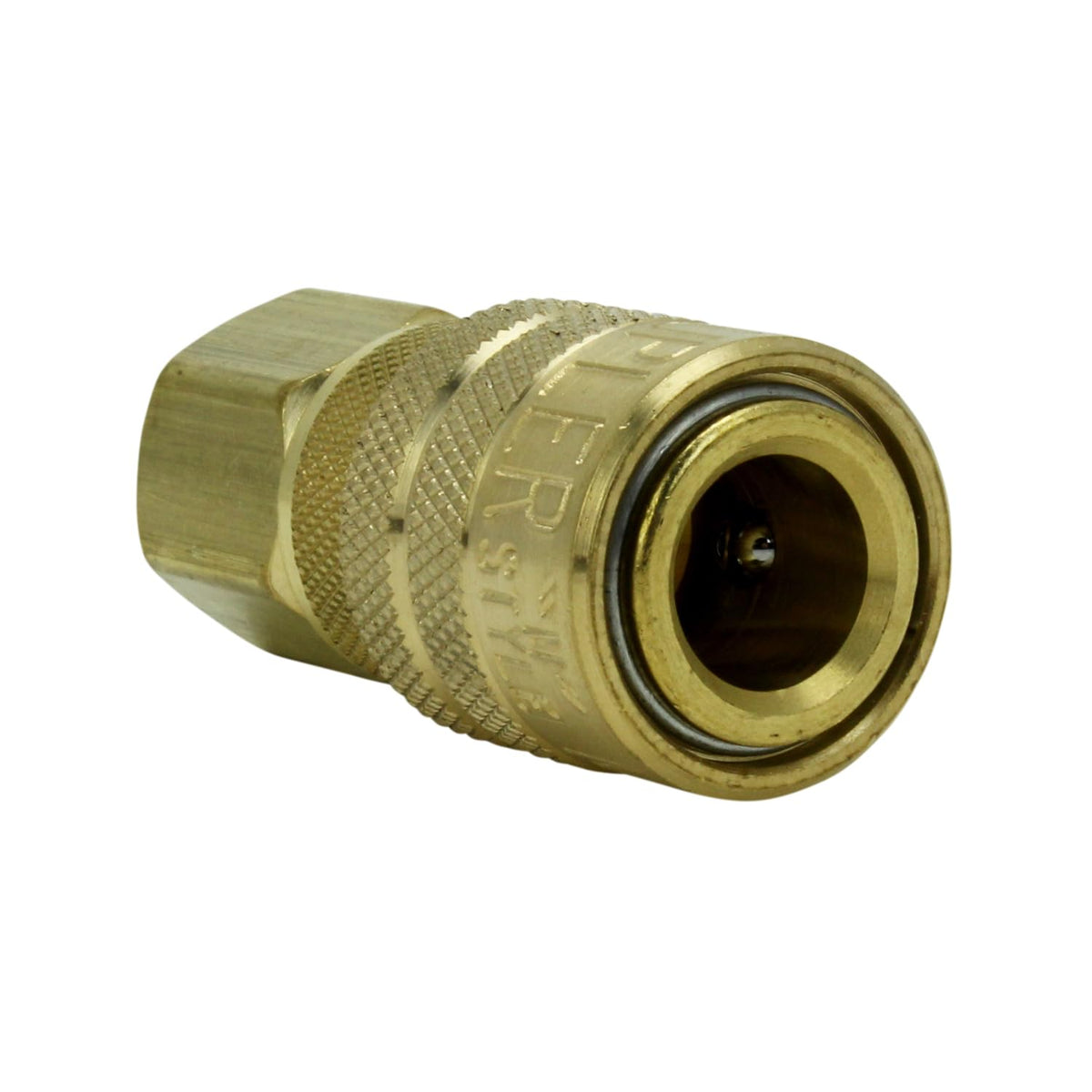 Milton S-715-4 FNPT M-style coupler, USA-made construction highlighting quality.