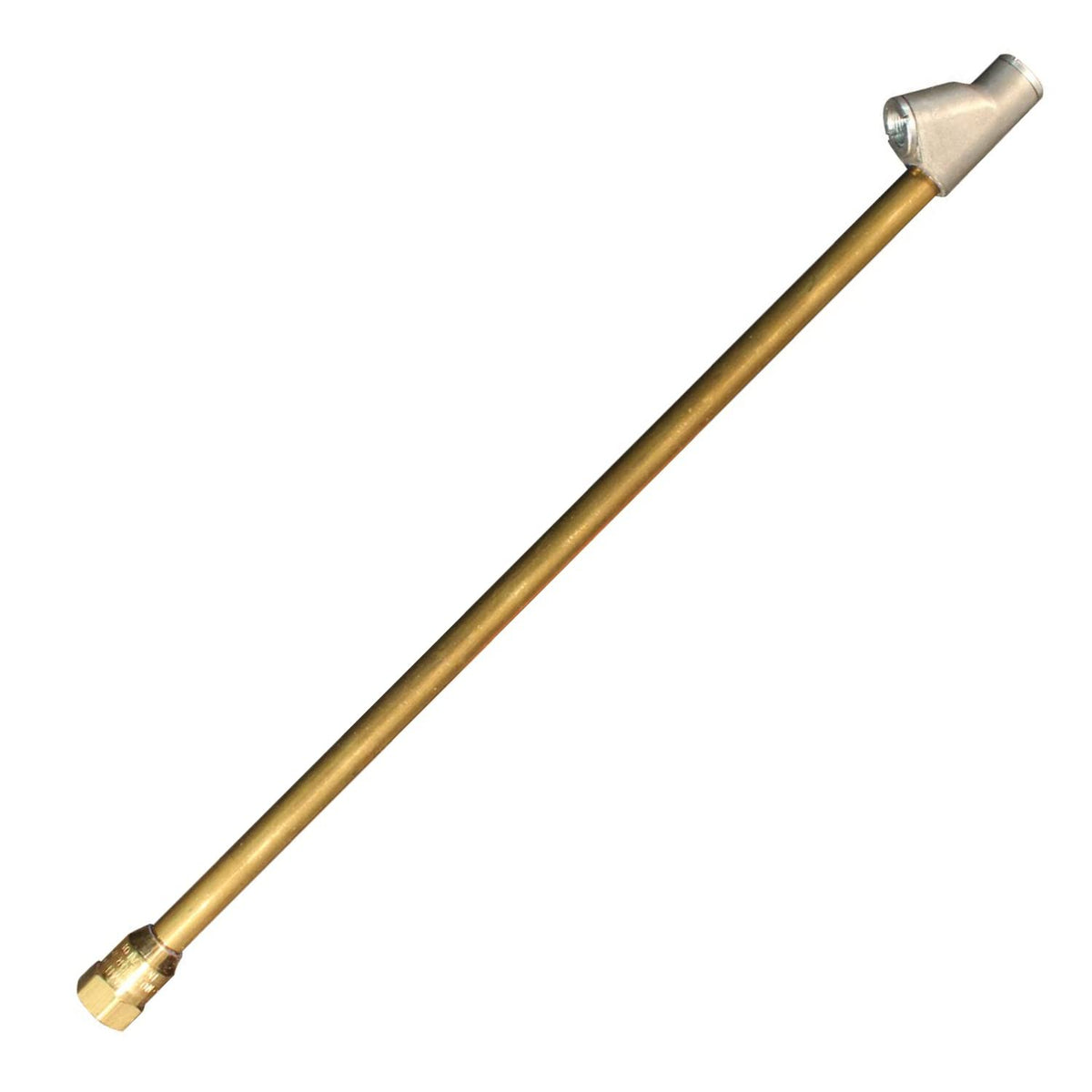 Milton straight-foot dual-head air chuck with extended reach for inner dual tires.