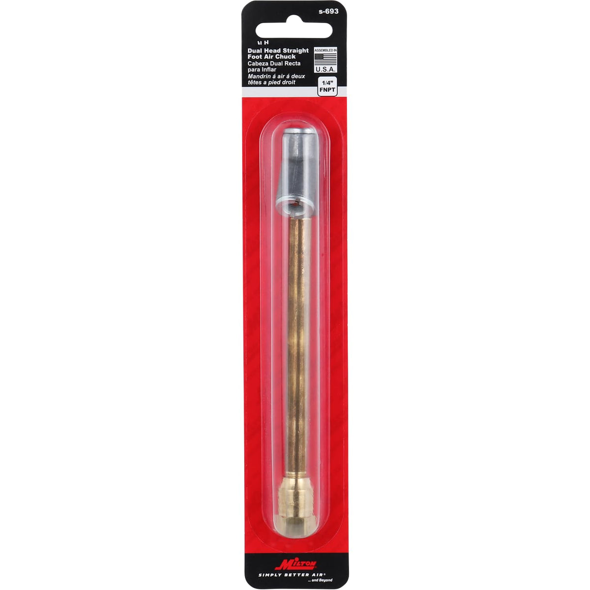 Milton one-quarter-inch FNPT thread emphasizes hose compatibility