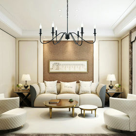 Miluolan E12 bulb socket chandelier compatible with LED and incandescent bulbs.