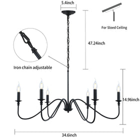 Miluolan industrial chandelier suitable for hallways and living spaces with timeless style.