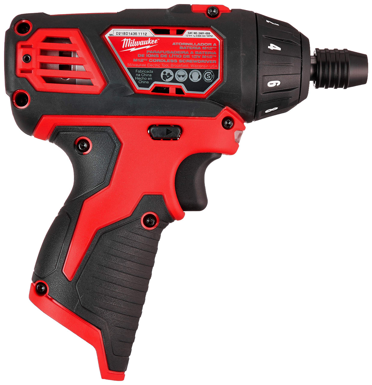 Milwaukee 2401-20 built-in LED helps visibility in tight spaces