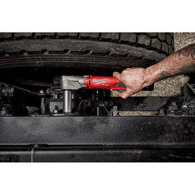 Compact cordless body of Milwaukee 2565-20 fits into tight spaces.