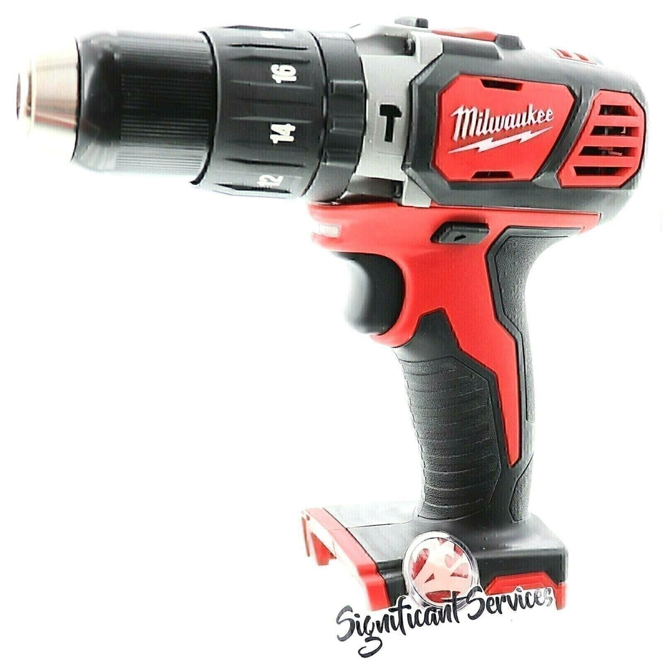 Milwaukee 2606-20 bare drill with compact body for tight spaces.