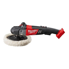 Milwaukee 2738-20 polisher front view demonstrates cordless power for demanding finishes.