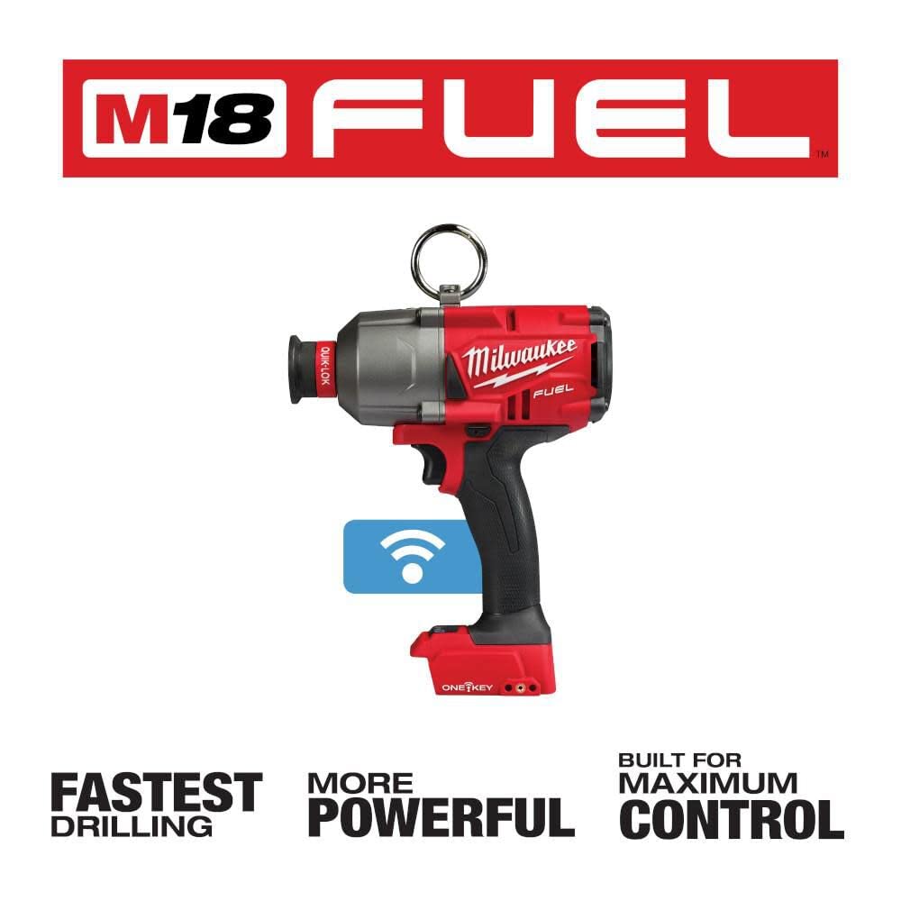 Milwaukee 2865-20 LED work area light illuminates tight spaces for precise fastening.