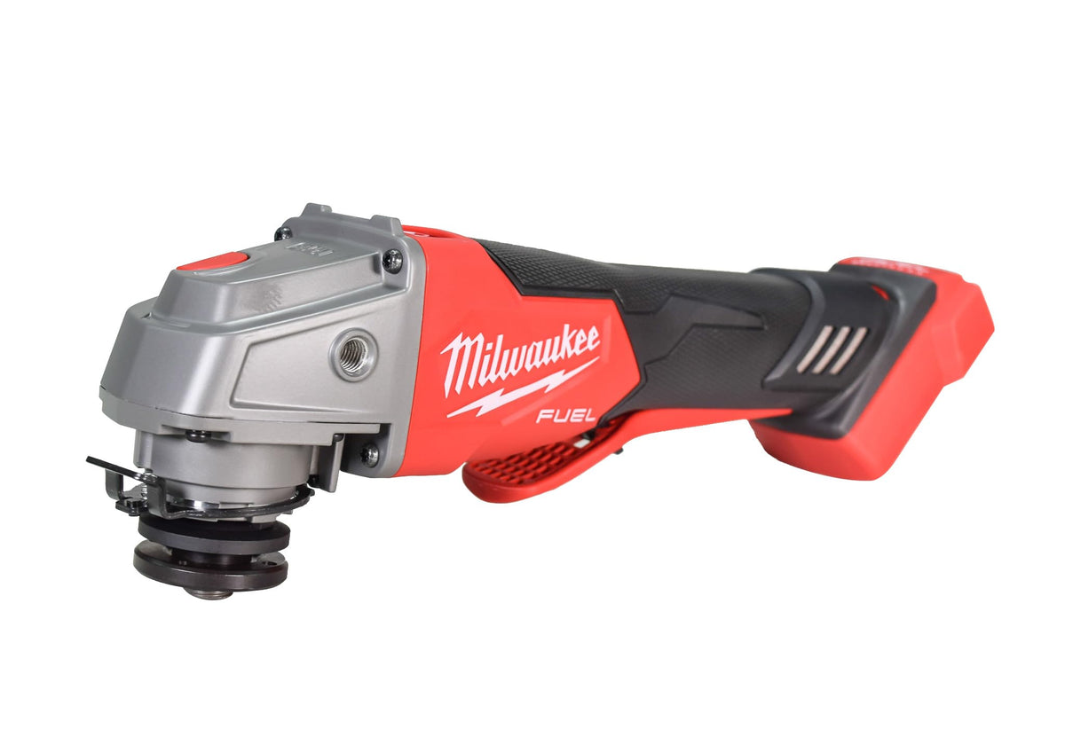 Milwaukee 2888-20 brake in action stops the wheel quickly for safety