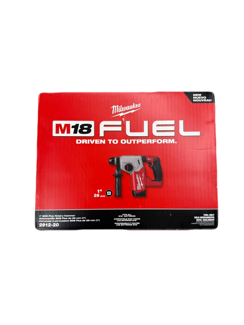 Milwaukee 2912-20 M18 Fuel rotary hammer for fast SDS Plus drilling in concrete