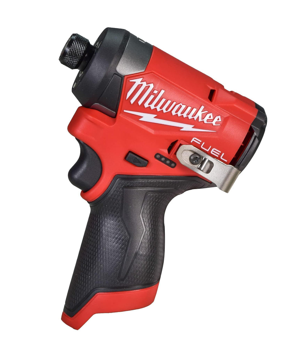 Milwaukee 3453-20 hex impact driver bare tool shows ultra-compact form for tight spaces.