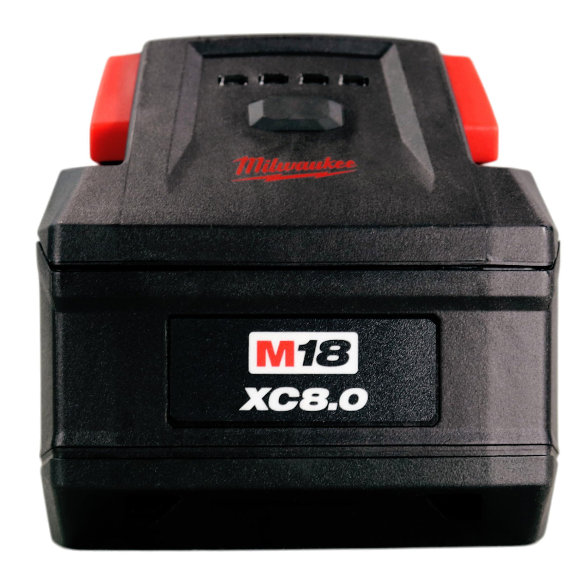Milwaukee 48-11-1880 battery pack angled shot for close inspection.
