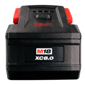 Milwaukee 48-11-1880 battery pack angled shot for close inspection.