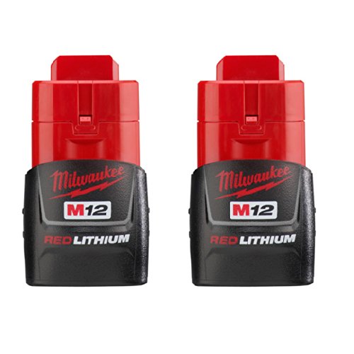 Milwaukee 48-11-2411 M12 battery pack two-pack for cordless tools with durable Li-Ion power