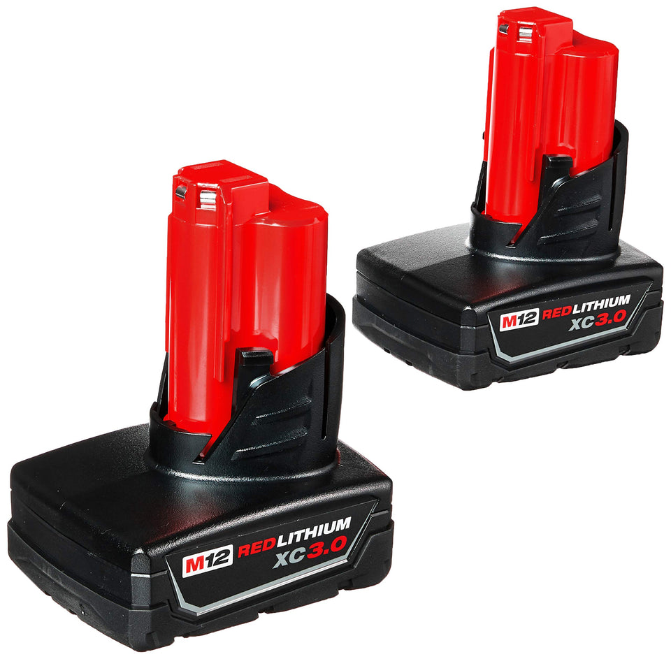 Milwaukee 48-11-2412 flat-standing base battery keeps M12 tools upright for easier use