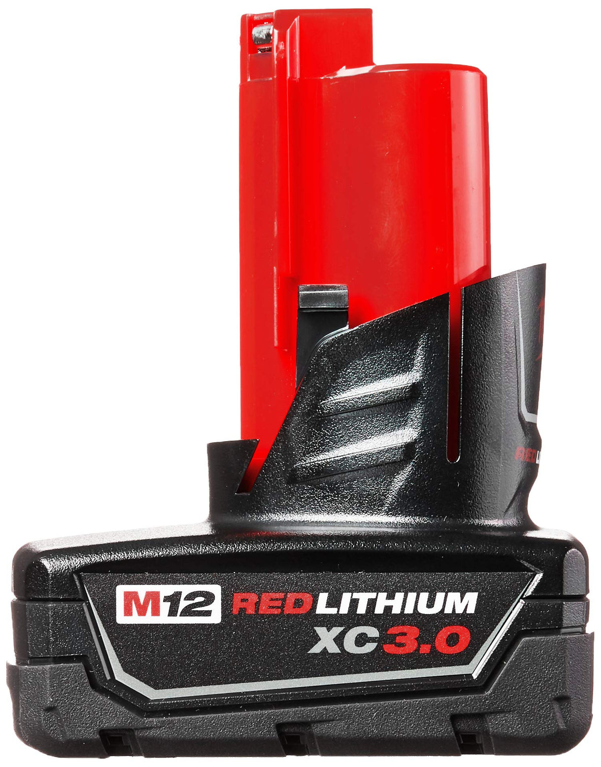 Milwaukee 48-11-2412 battery displays LED fuel gauge to plan recharges
